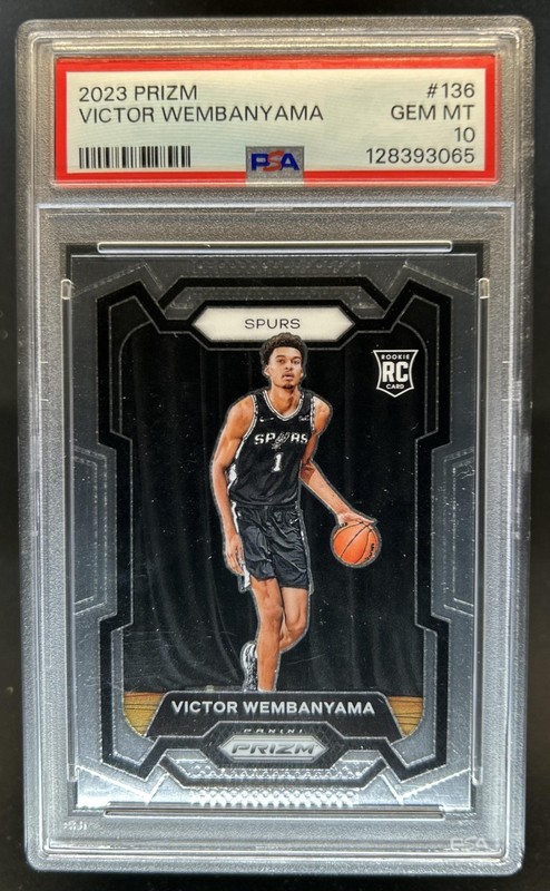 2023-24 Panini Prizm Victor Wembanyama RC Rookie #136 Spurs PSA 10 GEM MINT
