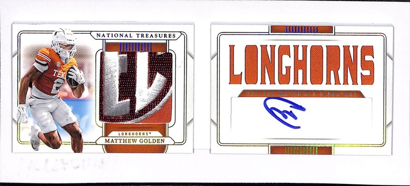 2025 National Treasures Coll Matthew Golden Platinum RC Patch Auto Booklet #1/1