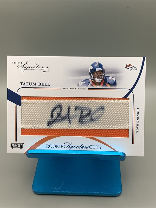 2004 Prime Signatures Rookie Signature Cuts Tatum Bell #139  RC Patch Auto 50/99