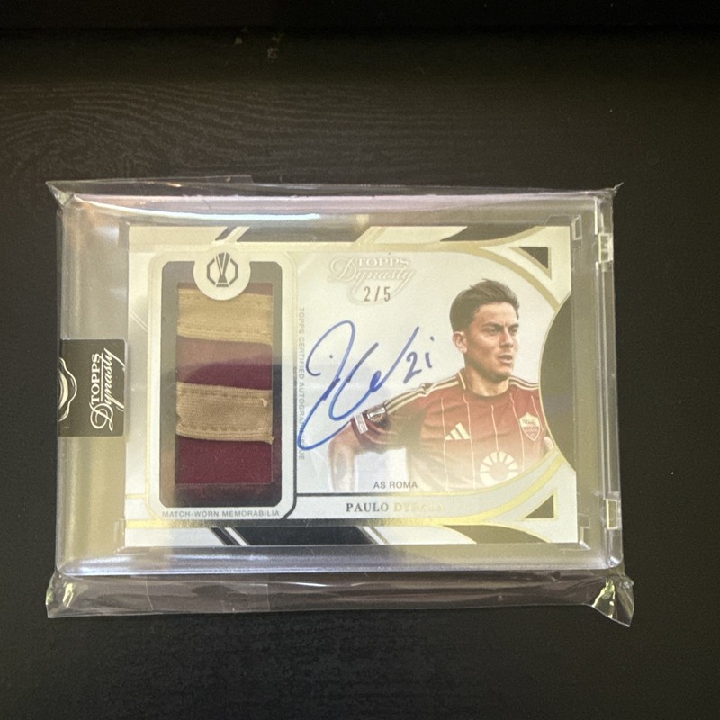 2024-25 Topps Dynasty UEFA Paulo Dybala Patch Auto Black #/5 Roma