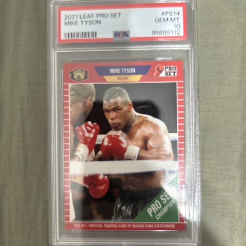 2021 Leaf Pro Set Champion PS14 Mike Tyson Boxing Heavyweight Championship