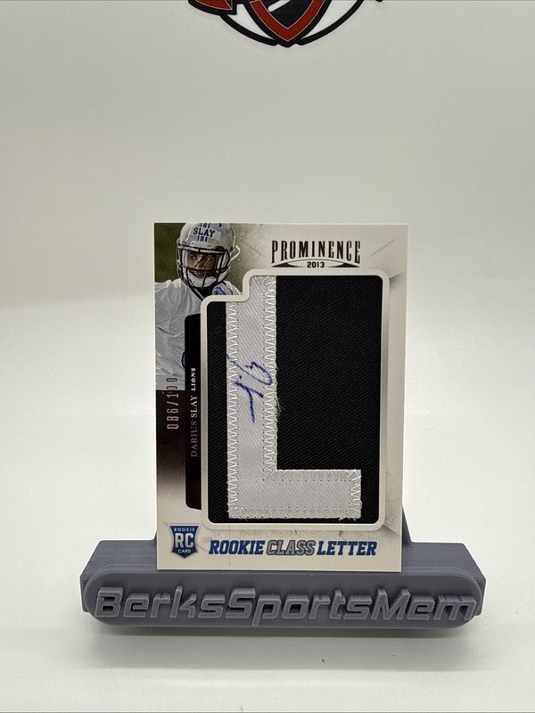 Darius Slay 2013 Panini Prominence Rookie Class Letter L Auto /100 Patch Lions