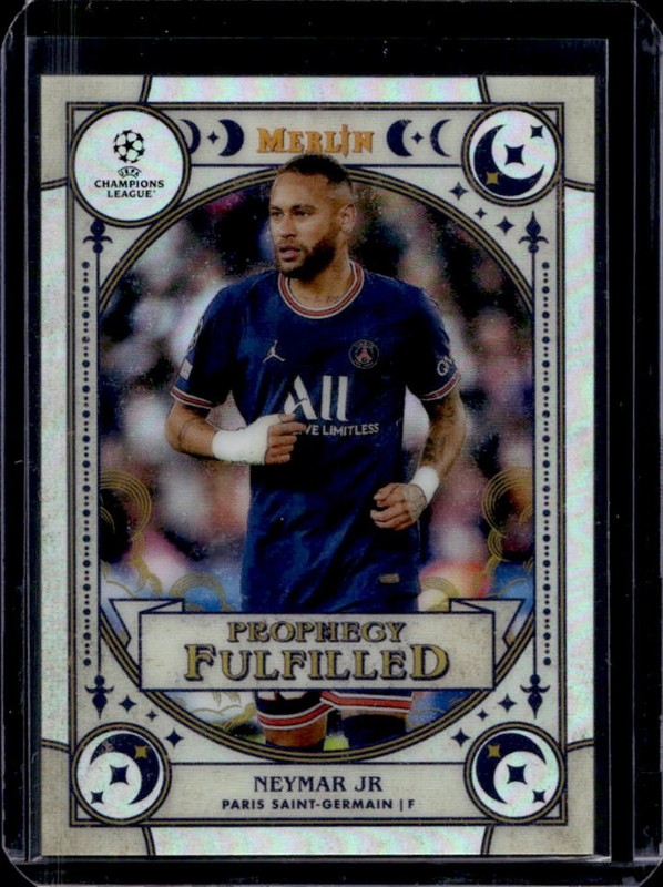 2021-22 Topps Merlin Chrome UEFA Neymar Jr Prophecy Fulfilled #PF-9 PSG