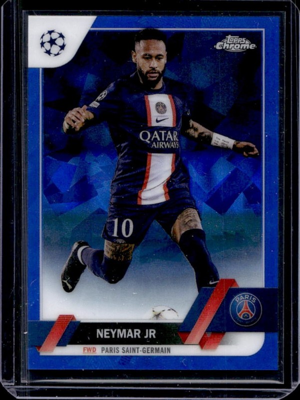 2022-23 Topps Chrome Sapphire UEFA Neymar Jr #10 PSG