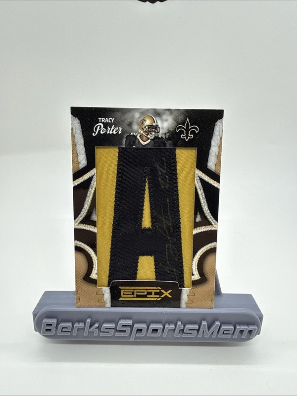 Tracy Porter AUTO Patch /240 - A Who Dat Letterman Saints SB XLIV Hero