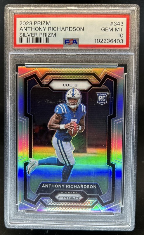 2023 Panini Prizm Anthony Richardson RC Silver Rookie #343 Colts PSA 10 GEM MINT