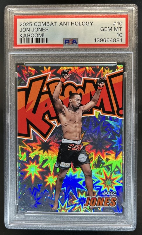 2025 Panini PFL Combat Anthology Jon Jones Kaboom! #10 PSA 10 GEM MINT