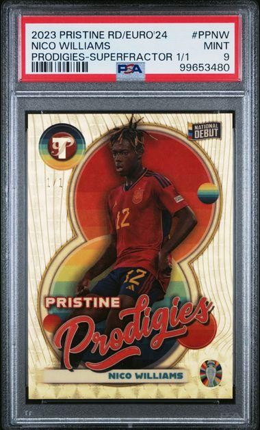 2023 Topps RD/Euro 2024 Nico Williams Prodigies Superfractor 1/1 PSA 9