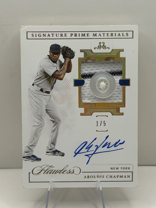 2021 Panini Flawless - Aroldis Chapman Signature Prime Materials Patch Auto #1/5