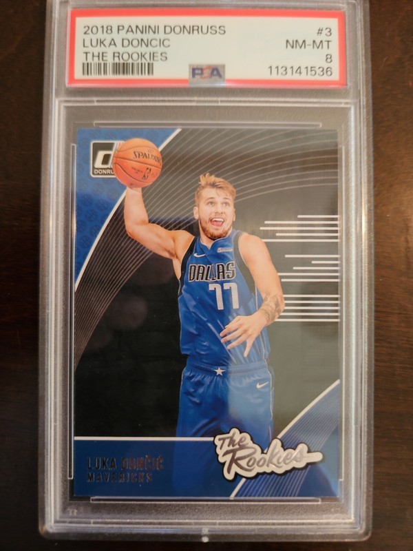 2018 PANINI DONRUSS THE ROOKIES #3 LUKA DONCIC PSA 8
