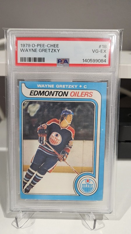 1979-80 O-Pee-Chee Wayne Gretzky Rookie #18 PSA 4 VG-EX- Blue Lines!!
