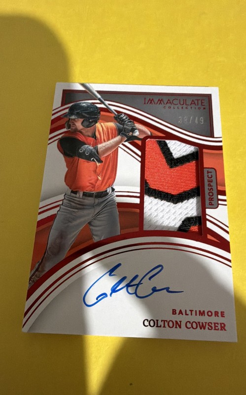 2023 Panini Immaculate Collection - Prospect Patch Auto Colton Cowser #60 /49