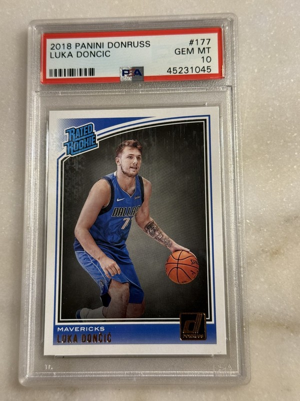 Panini Donruss 2018-19 Luka Doncic Rated Rookie #177 Mavericks PSA 10