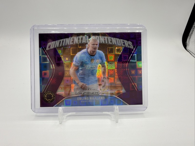 Erling Haaland 25’ Panini Prizm FIFA Club Continental Purple Pandora 09/49 NRMT+