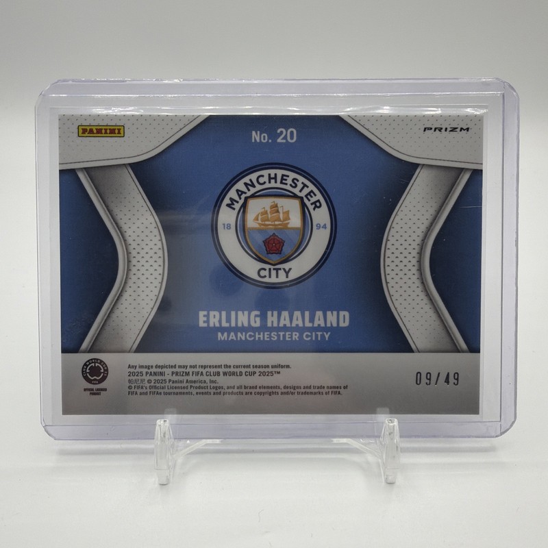 Erling Haaland 25’ Panini Prizm FIFA Club Continental Purple Pandora 09/49 NRMT+ view 2