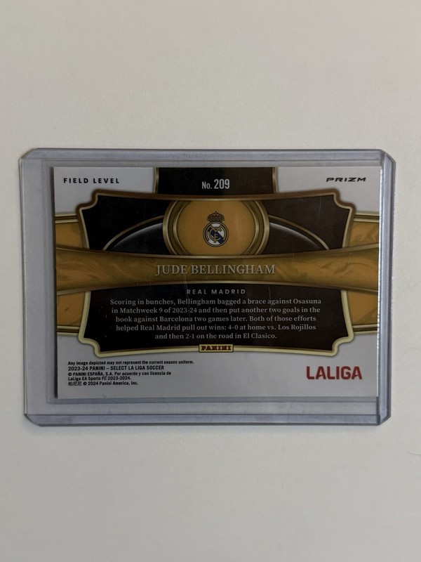 2023/24 Panini Select Jude Bellingham Field Level Blue Prizm #209 view 2