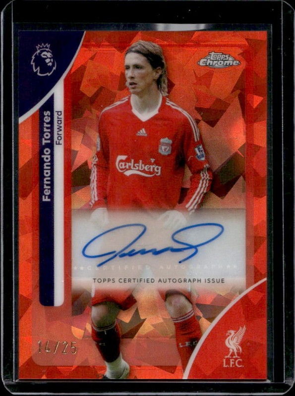 2024-25 Topps Chrome Sapphire UEFA Fernando Torres Auto Orange #/25 Liverpool