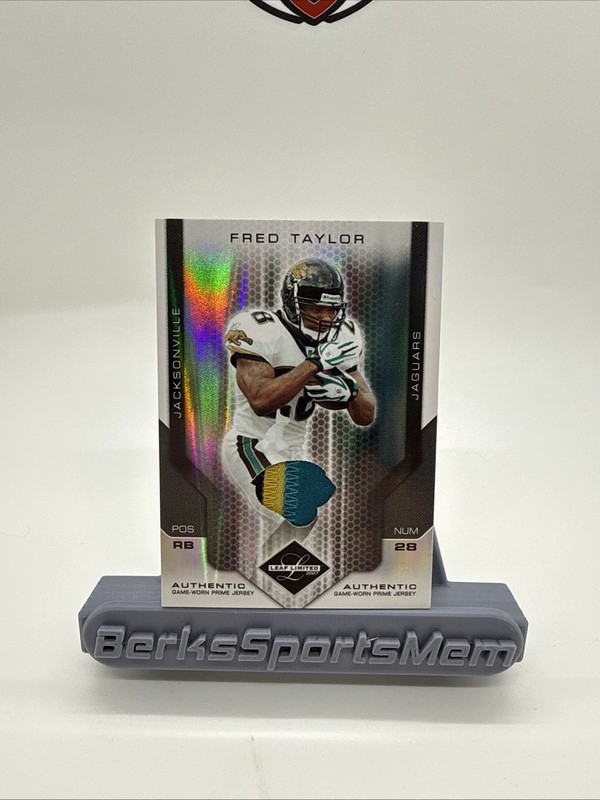 Fred Taylor 2006 Leaf Limited Team Logo 3 Color Game Used Jersey Patch /10