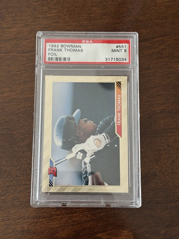 1992 Bowman - #551 Frank Thomas Gold Foil White Sox HOF PSA 9