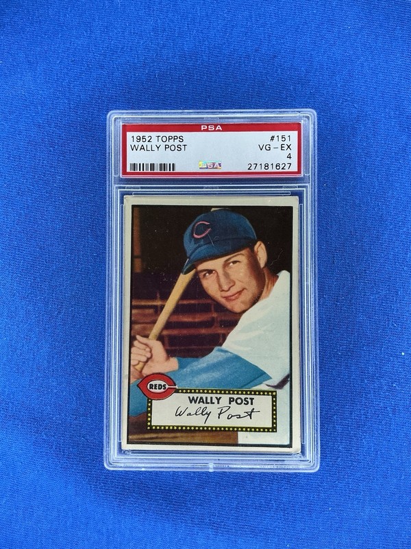 1952 Topps Wally Post Cincinnati Reds #151 PSA 4