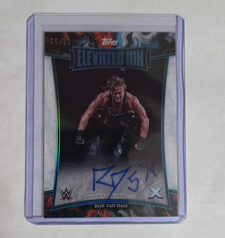 Topps 2025 Exalted WWE Elevated Ink Rob Van Dam Aqua Auto ELI-RVD /99