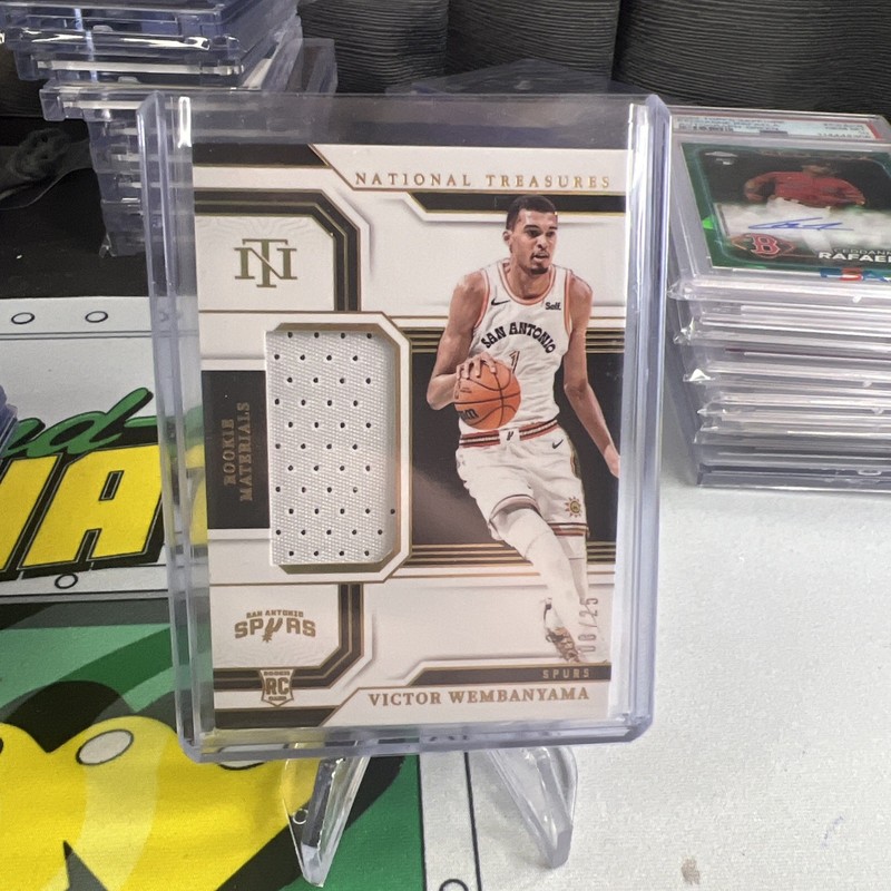 VICTOR WEMBANYAMA 2023-24 NATIONAL TREASURES ROOKIE PATCH PRIME RC 08/25