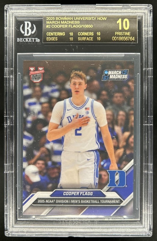 2024-25 Bowman Cooper Flagg #2 Blue Devils BGS 10 PRISTINE Black Label