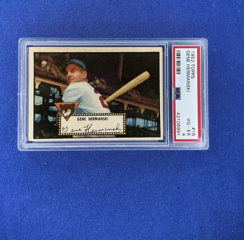 1952 Topps Baseball #16 Gene Hermanski PSA 4