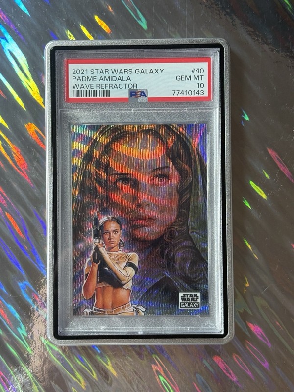 2021 TOPPS CHROME STAR WARS GALAXY #40 PADME AMIDALA Wave /99 PSA 10