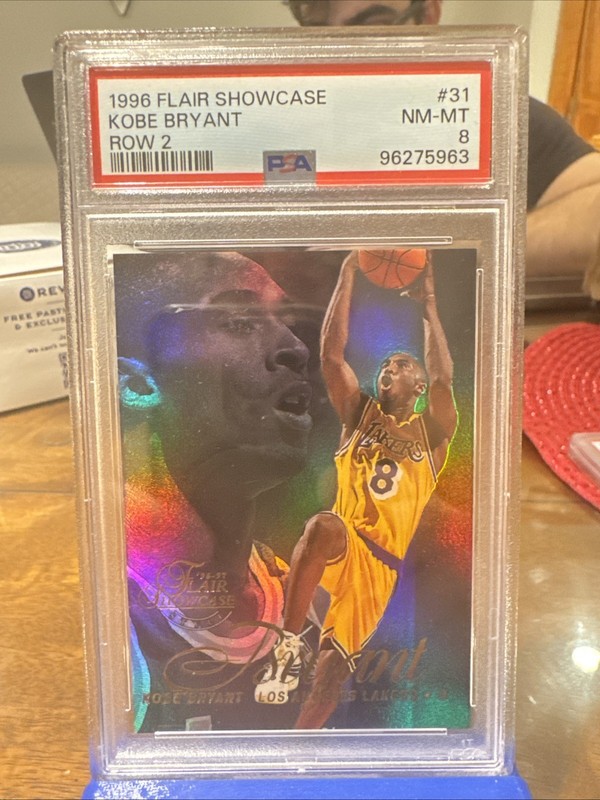 1996-97 Kobe Bryant rookie Flair Showcase Row 2 PSA 8