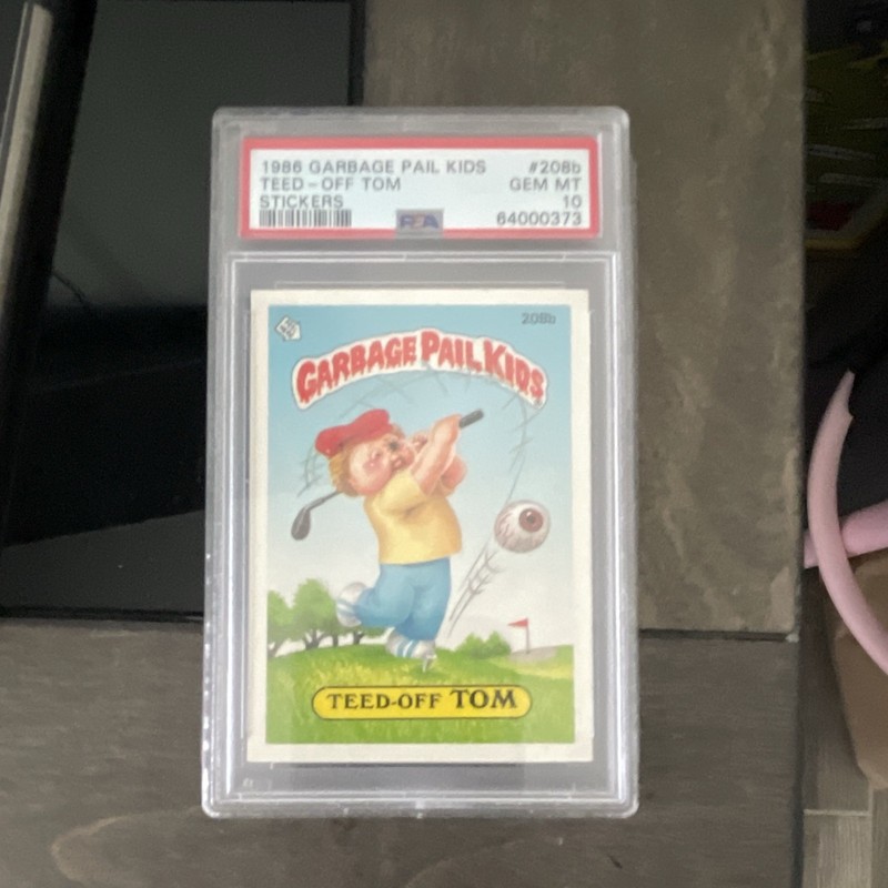 Topps 1986 Garbage Pail Kids Stickers #208b Teed-Off Tom PSA 10