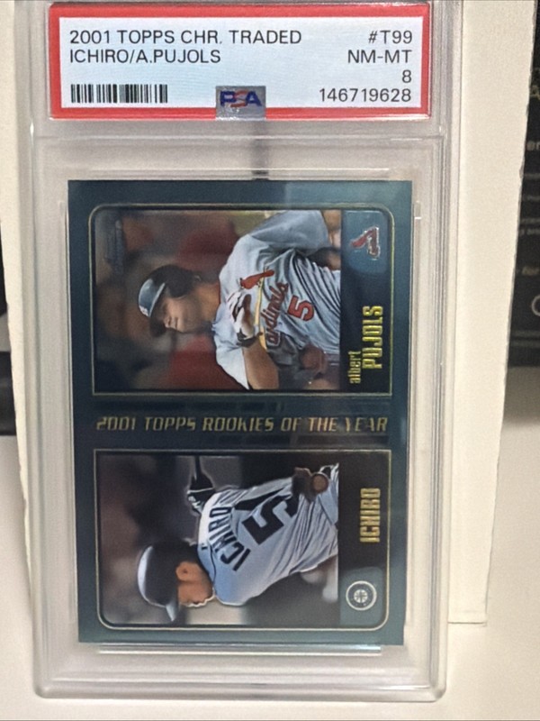 2001 Topps Traded & Rookies - Albert Pujols, Ichiro Suzuki #T99 Chrome (RC)