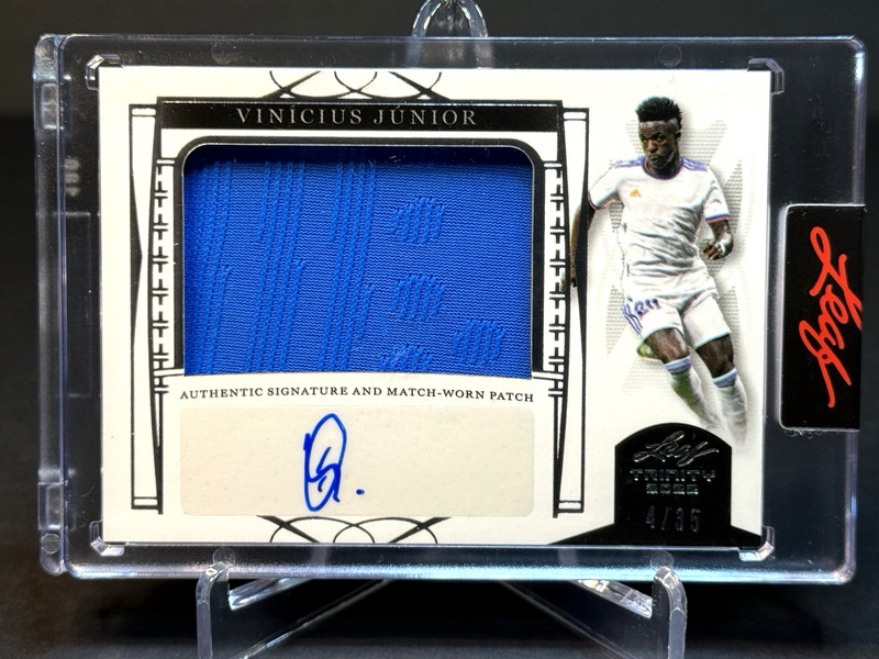 Vinicius Junior MATCH WORN PATCH AUTO /35 Leaf 2022 Trinity Brazil Real Madrid