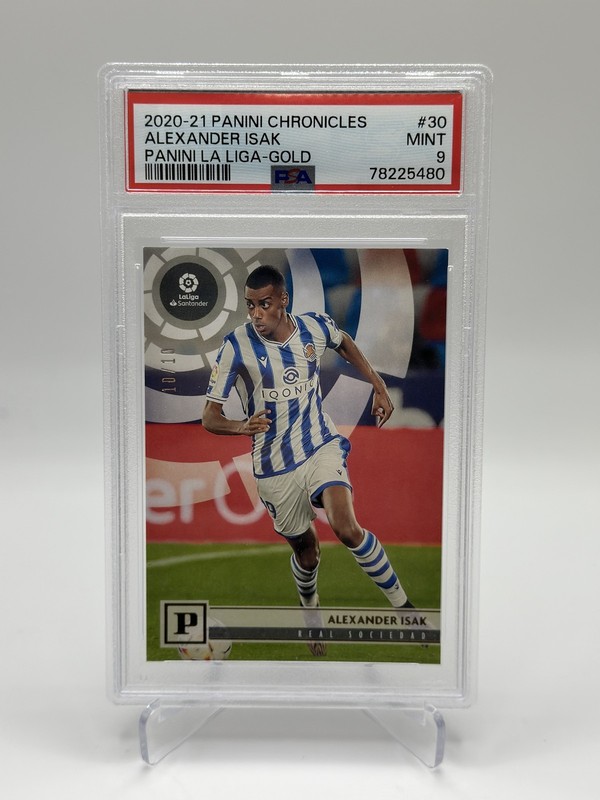 2020-21 Panini Chronicles Alexander Isak /10 Gold #30 PSA 9 Sweden Sociedad