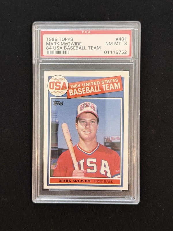 1985 Topps Mark McGwire #401 (RC) PSA 8 NM-MT