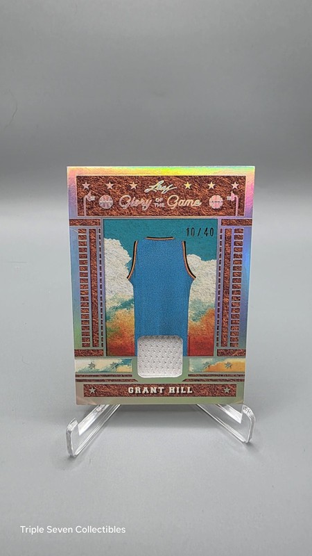 GRANT HILL 2025 Leaf Glory of the Game Game Used Jersey Patch #/40 SP HOF