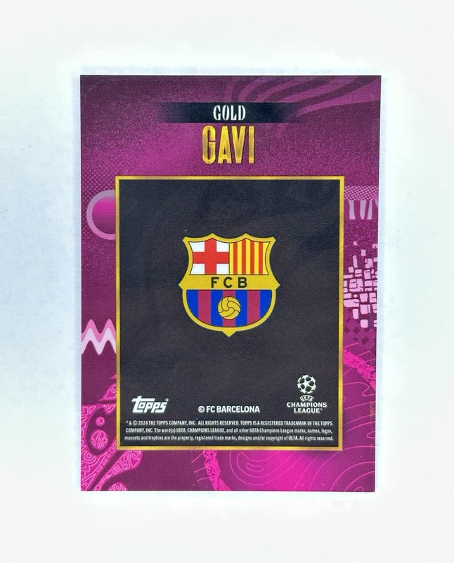 2024-25 Topps Gold UEFA UCC - GAVI Pink Refractor /75 - FC BARCELONA view 2
