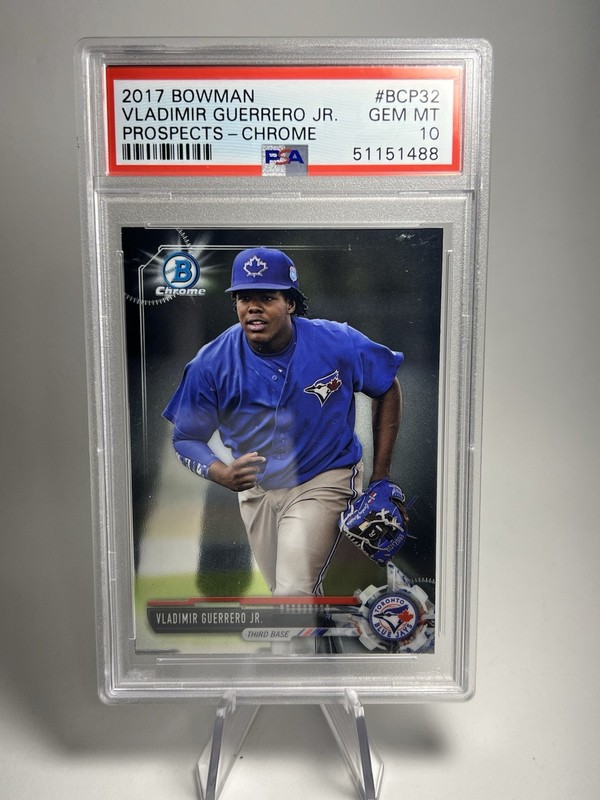 2017 BOWMAN PROSPECTS CHROME #BCP32 VLADIMIR GUERRERO JR. RC PSA 10