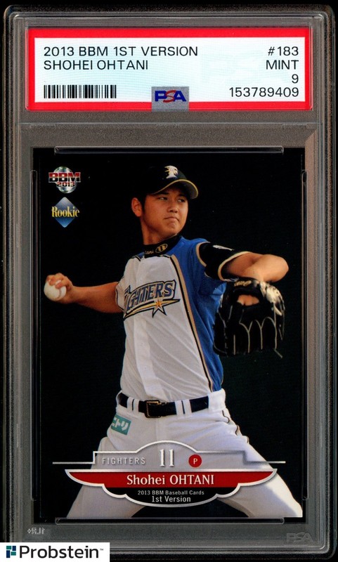 2013 BBM Japan 1st Version RED WING #183 Shohei Ohtani RC Rookie PSA 9 MINT