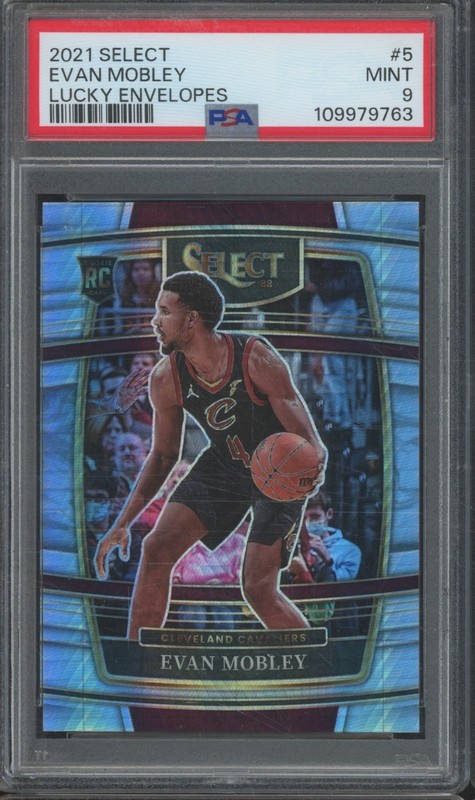 2021 Panini Select Lucky Envelopes #5 Evan Mobley 7/8 RC Rookie Mint PSA 9