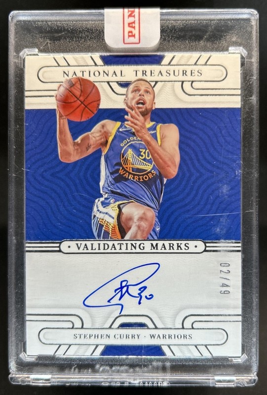 2021-22 Panini National Treasures Stephen Curry Validating Marks Auto #/49