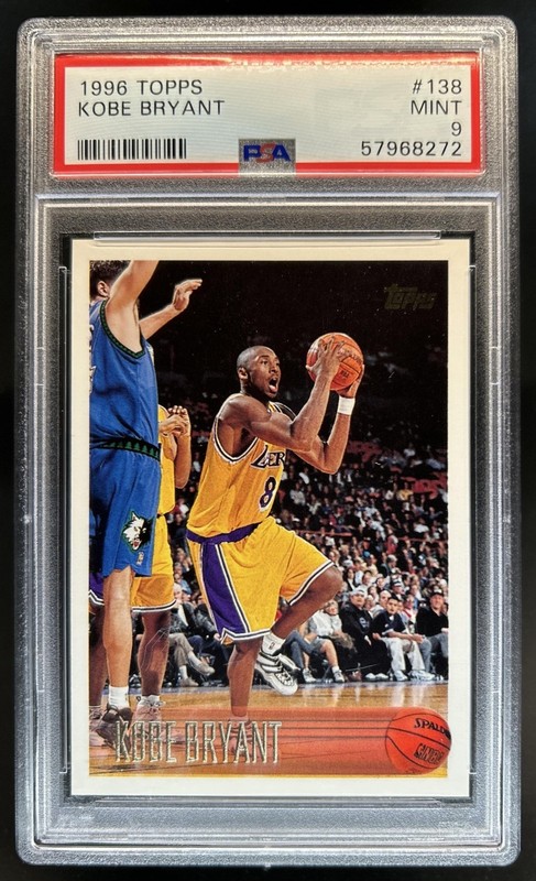 1996-97 Topps Kobe Bryant Rookie RC #138 Lakers PSA 9