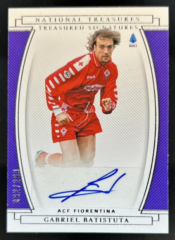 2020-21 Chronicles Gabriel Batistuta National Treasures Treasured Auto #/299