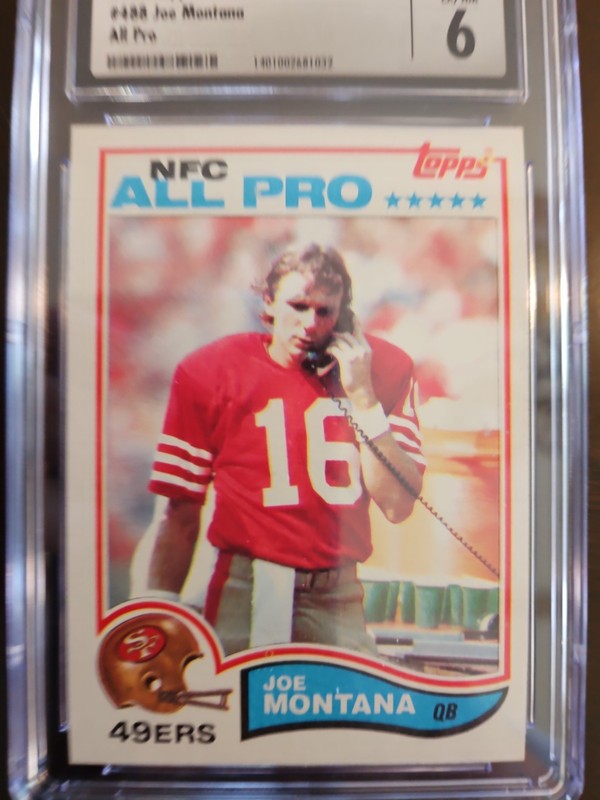 1982 Topps - Joe Montana #488 PSA 6 view 2