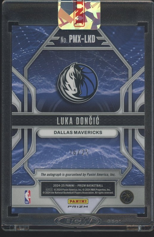 2024-25 Panini Mojo Prizm Prizmatrix Luka Doncic Dallas Mavericks AUTO 16/25 view 2