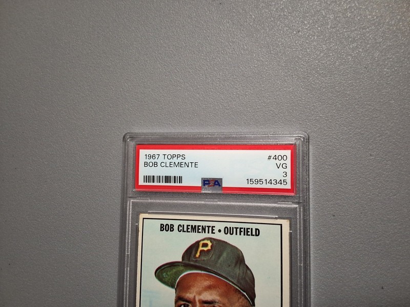1967 Topps Roberto Clemente PSA 3,#400 Pirates Baseball(Bob On Card) view 2