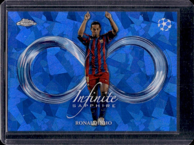 2023-24 Topps Chrome Sapphire UEFA Ronaldinho Infinite #IS-7 Barcelona