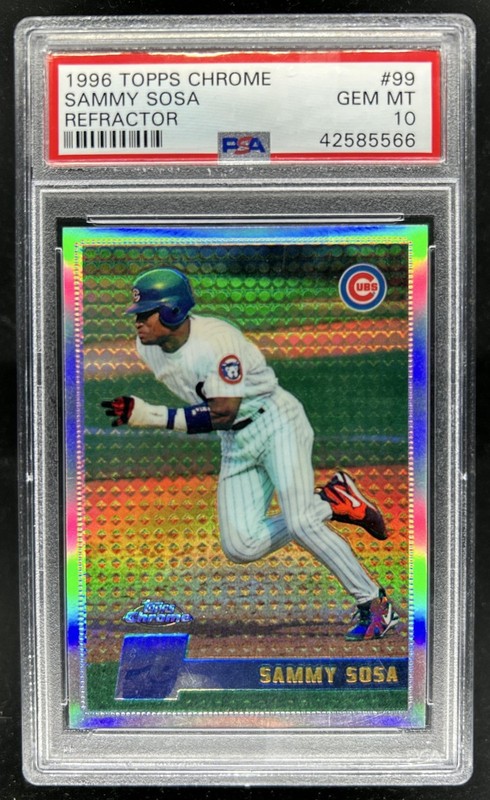 1996 Topps Chrome Sammy Sosa Refractor #99 Cubs PSA 10 GEM MINT