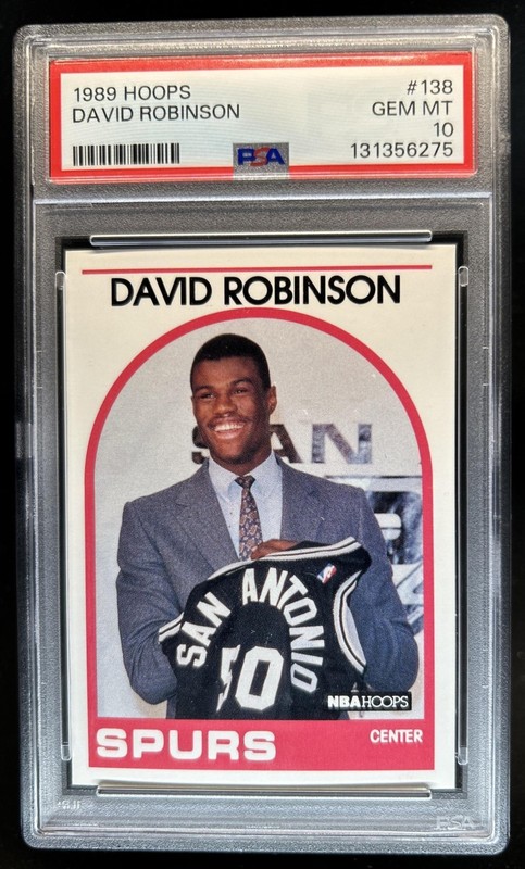 1989-90 Hoops David Robinson Rookie RC #138 Spurs PSA 10 GEM MINT