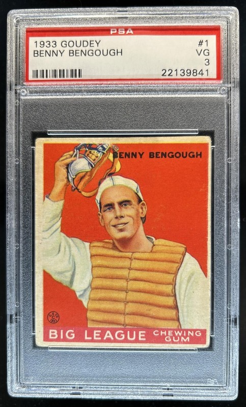 1933 Goudey R319 Benny Bengough Rookie RC #1 PSA 3